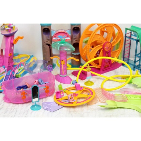5 Lb Lot Of Mixed Polly Pocket Incomplete Playset Parts & Accessories No Dolls - Picture 3 of 9
